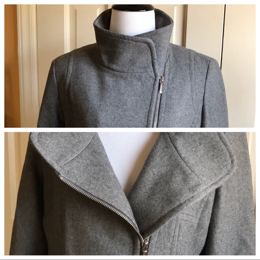 Laundry by Shelli Segal Asymmetrical Zip Coat - Picture 6 of 10